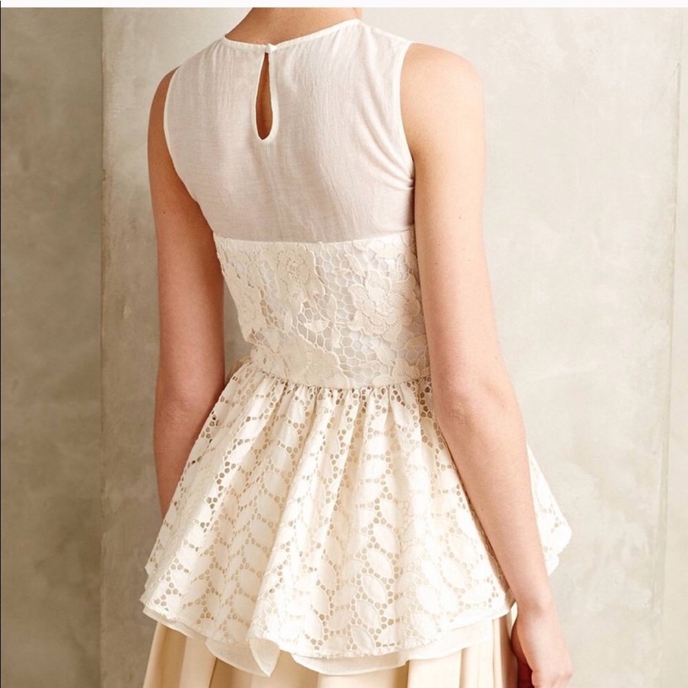 Anthropologie Trois Peplum Top